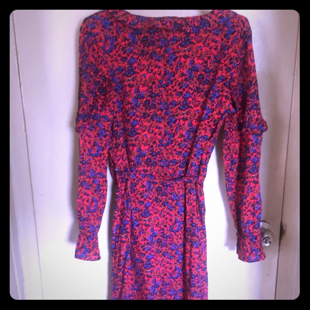 FLOWER WRAP MOCK DRESS